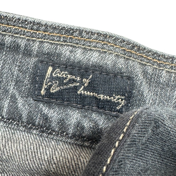 Citizens Of Humanity Double fly pant crops jeans raw hem traveler #072 stretch - Picture 7 of 16